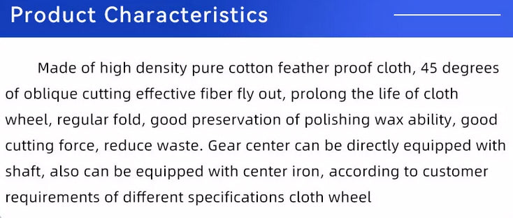 7" buffing wheel type A / 66 plies