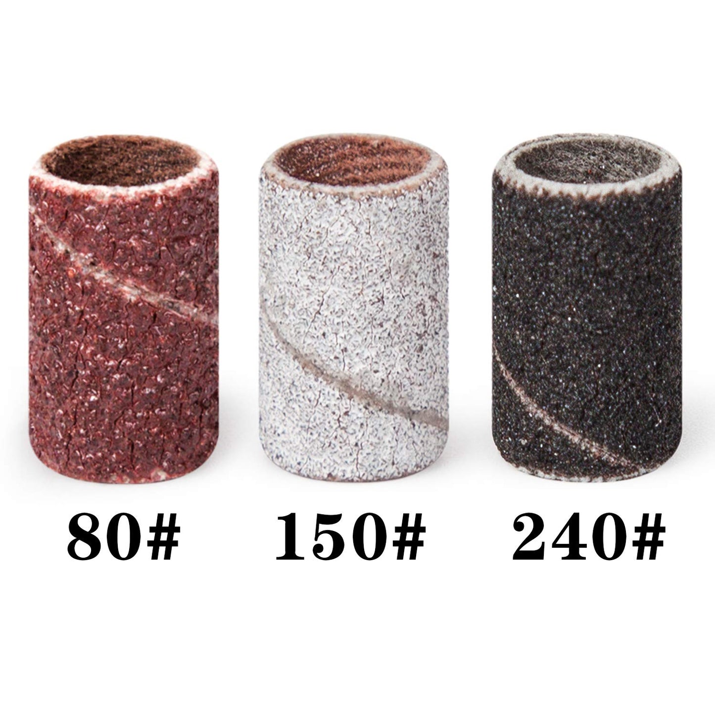 Sanding Bands Nail Drill Bits 300Pcs Grits Electric File Nail Sanders Professional Drill Bits Set #80#150#240