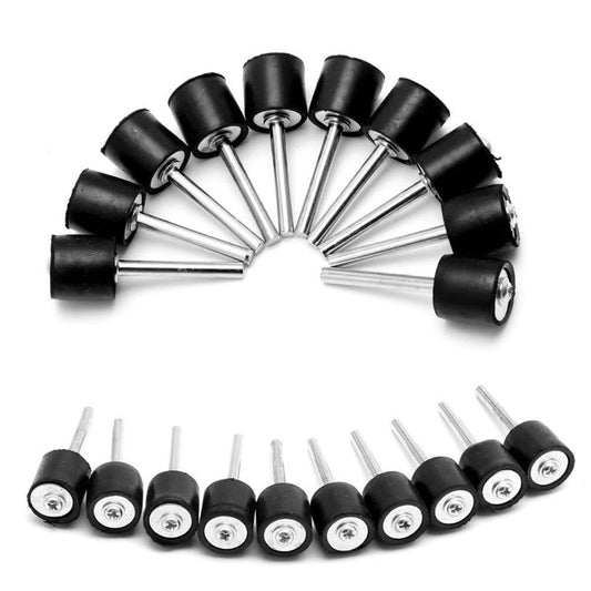 24 pcs  - 1/2 Inch Drum Rubber Mandrels with 1/8 Inch Standard Shank Sanding Sleeve Holder Compatible with Dremel Rotary Tools Adjustable Top Screw Rubber Sander Sleeve